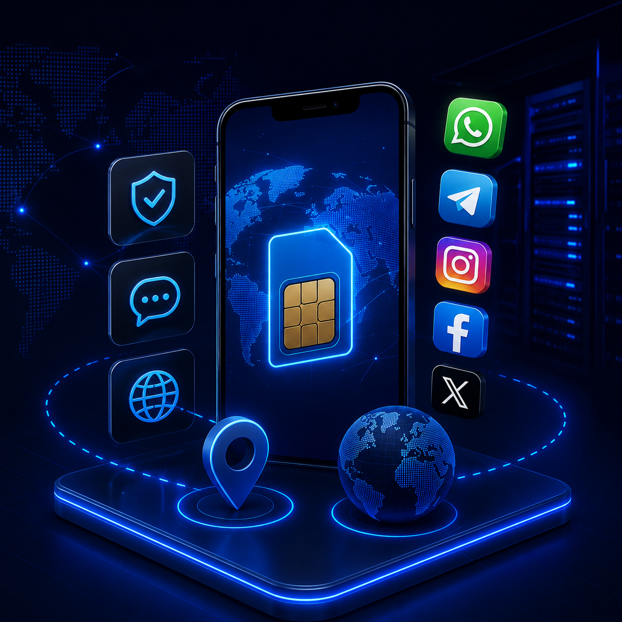 Celular recebendo SMS